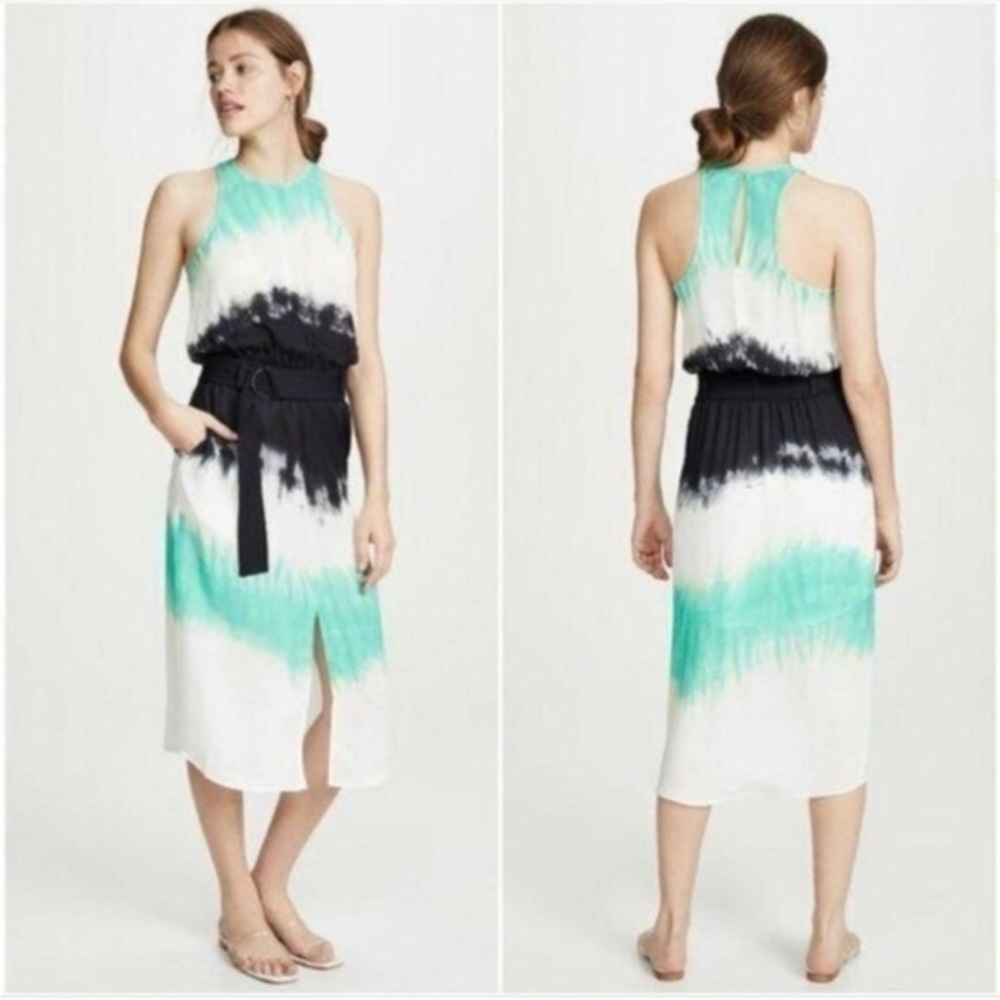 A.L.C silk Tallulah tie dye mid dress